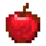 apple image as sample input for creating the chiseled bookshelf pixel art.