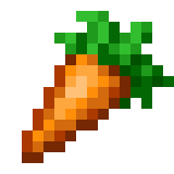 carrot image as sample input for creating the chiseled bookshelf pixel art.
